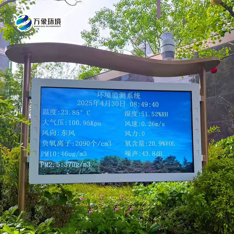 公園景區(qū)環(huán)境好壞，一體化全彩屏負氧離子監(jiān)測站來告訴你！